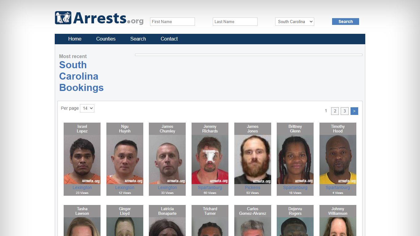 South Carolina Arrests and Inmate Search