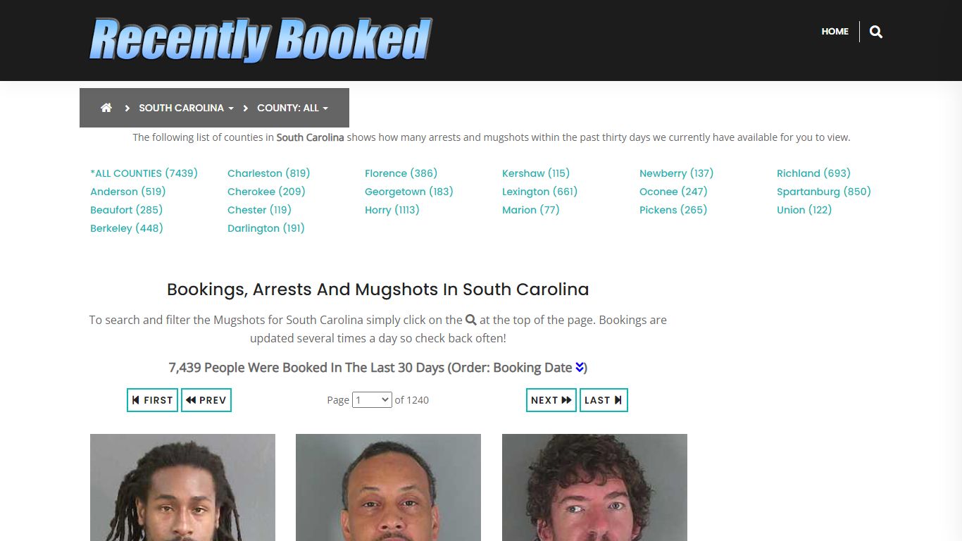 Recent bookings, Arrests, Mugshots in South Carolina - Recently Booked